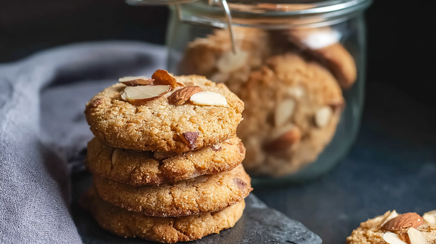 Biscuit sans gluten et sans sucre sur table en bois