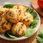 Cookies salés sans gluten moelleux et gourmands – Apéritif facile et rapide 5 Cookies salés sans gluten sur plaque de cuisson