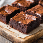 Dessert vegan sans gluten : brownie fondant à tester absolument 5 dessert vegan sans gluten découpé en carrés sur papier cuisson