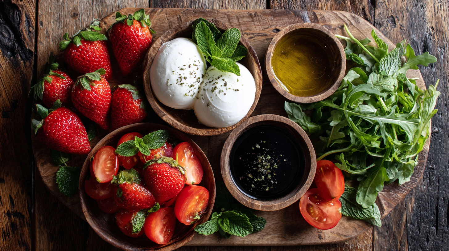 Salade fraise burrata : fraîcheur sans gluten et saveur irrésistible 6 ingrédients salade fraise burrata sans gluten