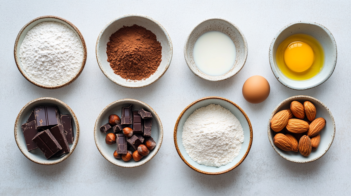 Tarte au chocolat sans gluten : fondante, facile et sans compromis 6 Ingrédients pour une tarte au chocolat sans gluten : farines, chocolat, noisettes