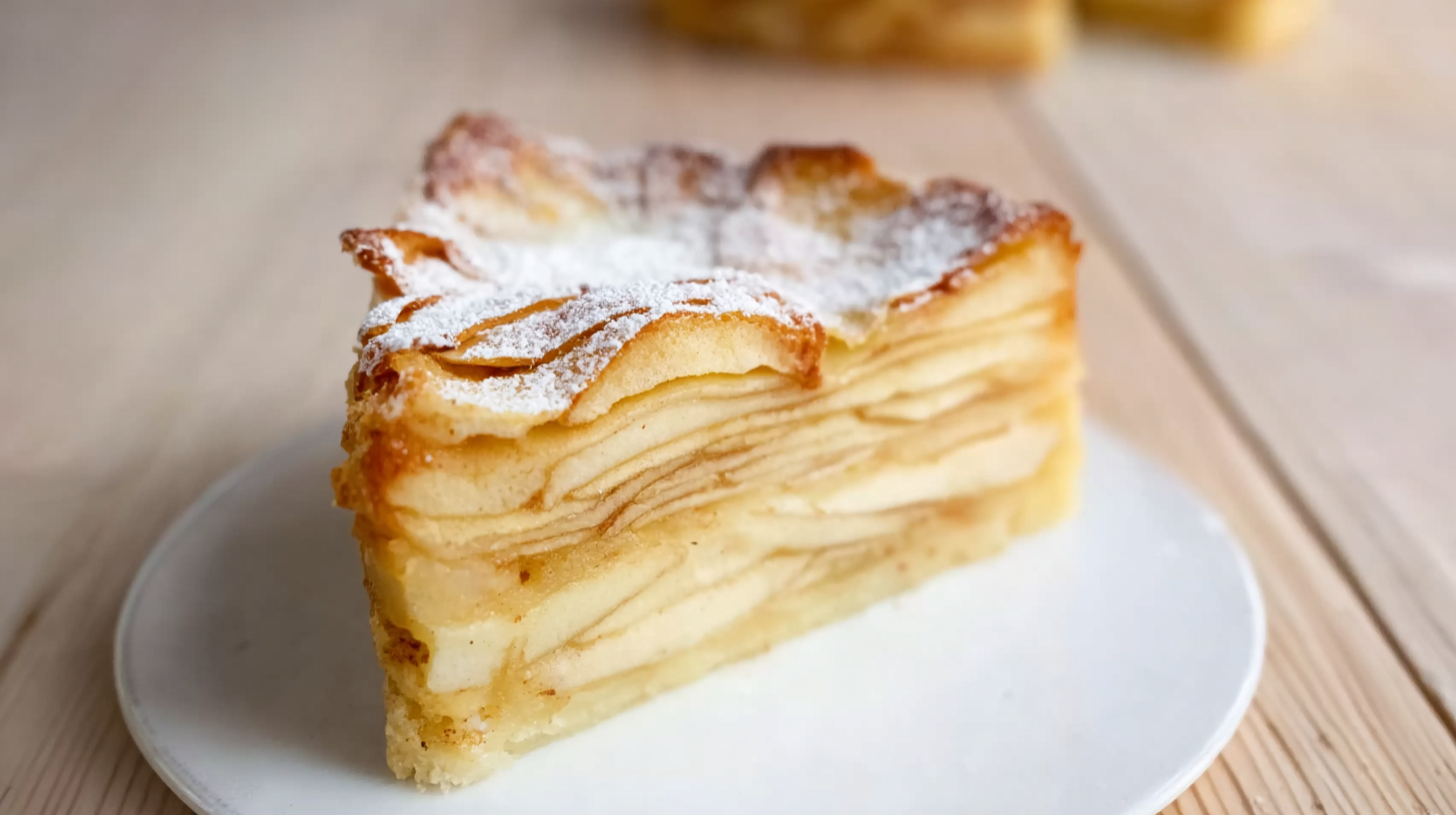 Invisible aux pommes sans gluten : le gâteau fondant qui fait l’unanimité 7 Gâteau invisible aux pommes entier