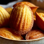 Madeleines sans gluten moelleuses et faciles à préparer 5 Madeleines sans gluten dorées sur assiette rustique