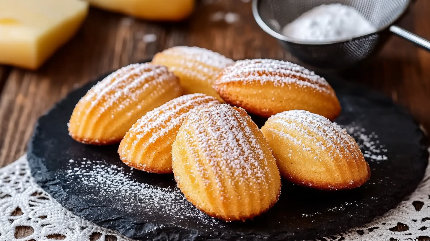 Recette madeleine sans gluten moelleuse et facile à faire 7 madeleines sans gluten servies avec du thé
