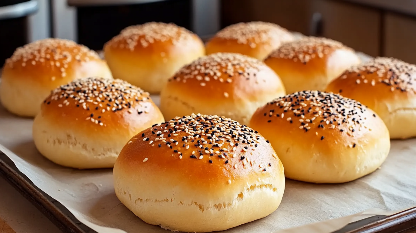 Pain burger sans gluten : recette facile, moelleuse et maison 4 Pain burger sans gluten maison doré avec graines de sésame