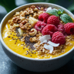 Recette petit déjeuner sans gluten et sans lactose : simple, rapide et saine 5 Recette petit déjeuner sans gluten et sans lactose avec fruits et graines