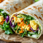 Recette Tortilla Wrap Sans Gluten : Simple, Moelleux et Rapide 5 Recette tortilla wrap sans gluten roulé avec crudités