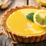 Tarte citron sans gluten : recette savoureuse et facile 5 Tarte citron sans gluten maison sur une table rustique