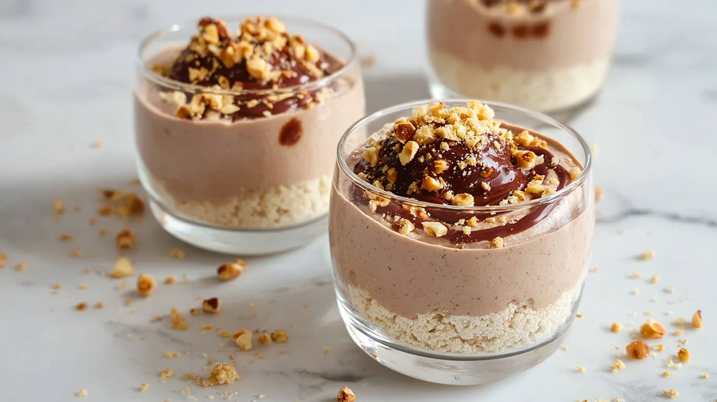 Verrine Dessert Sans Gluten Sans Lactose : Recette Express et Gourmande 4 Verrine dessert sans gluten sans lactose en coupe élégante sur table rustique