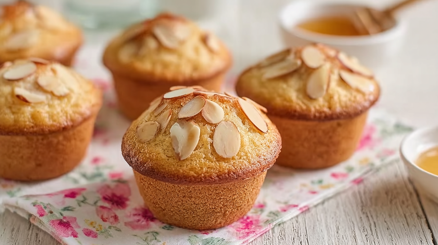 muffins sans gluten poudre d’amande maison dorés aux amandes