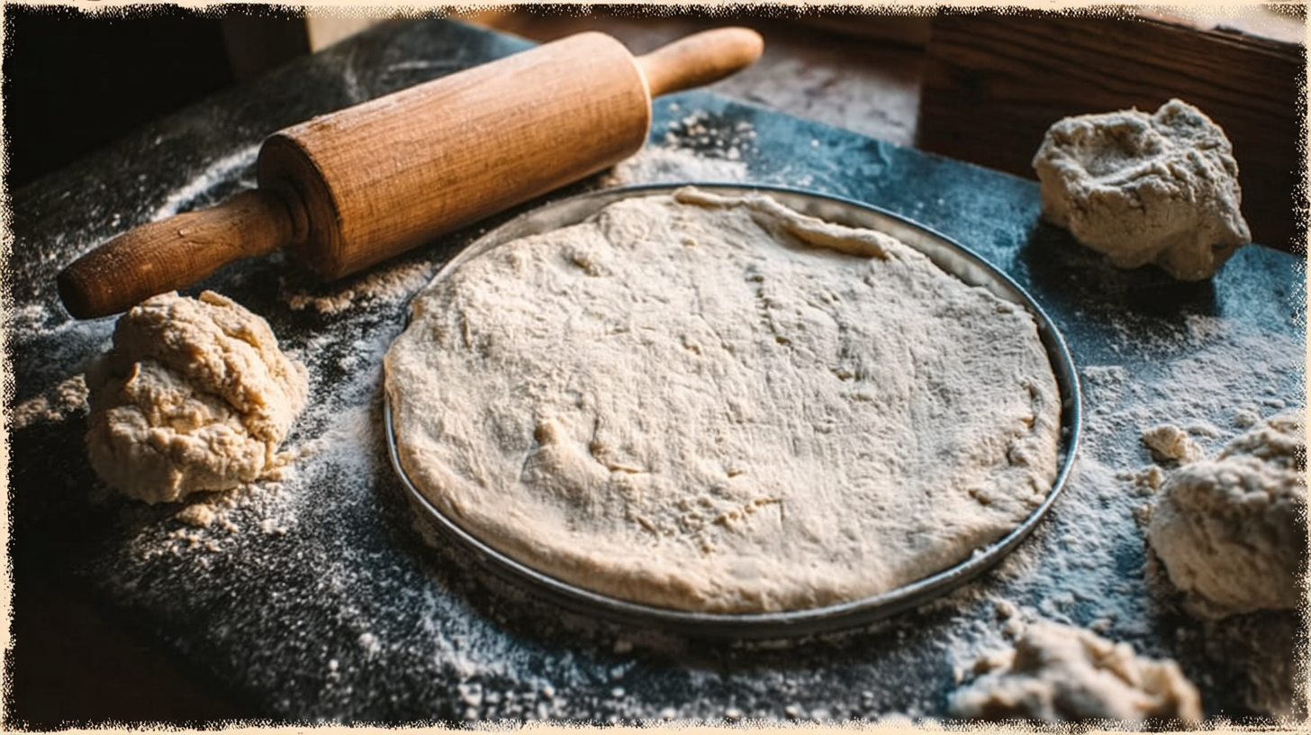 Pâte à pizza sans gluten : moelleuse, croustillante et 100% maison 7 pâte à pizza sans gluten étalée sur plaque de cuisson