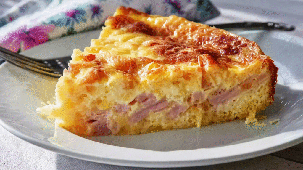 Quiche sans pâte sans gluten : recette facile et savoureuse 7 Part de quiche sans pâte sans gluten servie avec une salade verte