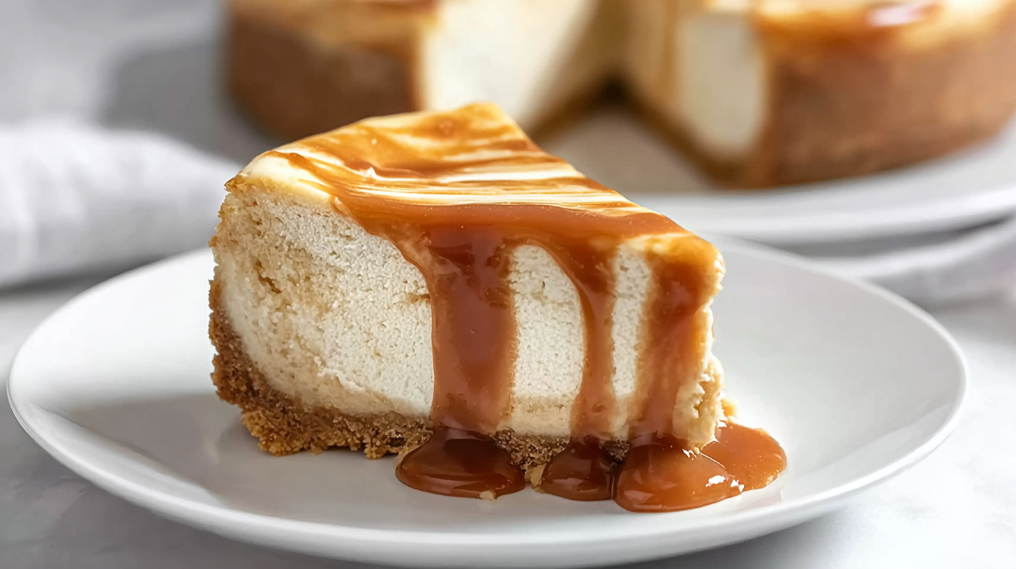 Cheesecake sans gluten : recette gourmande et facile à réaliser 4 cheesecake sans gluten servi avec caramel et fraises fraîches