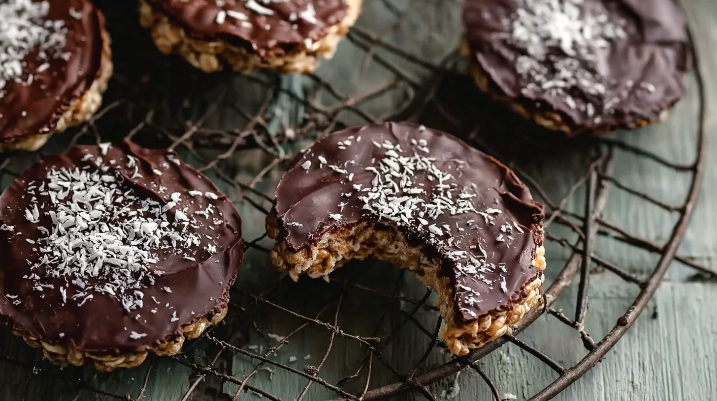 Galette de riz au chocolat : la douceur croustillante sans gluten 4 galette de riz au chocolat maison sur table en bois