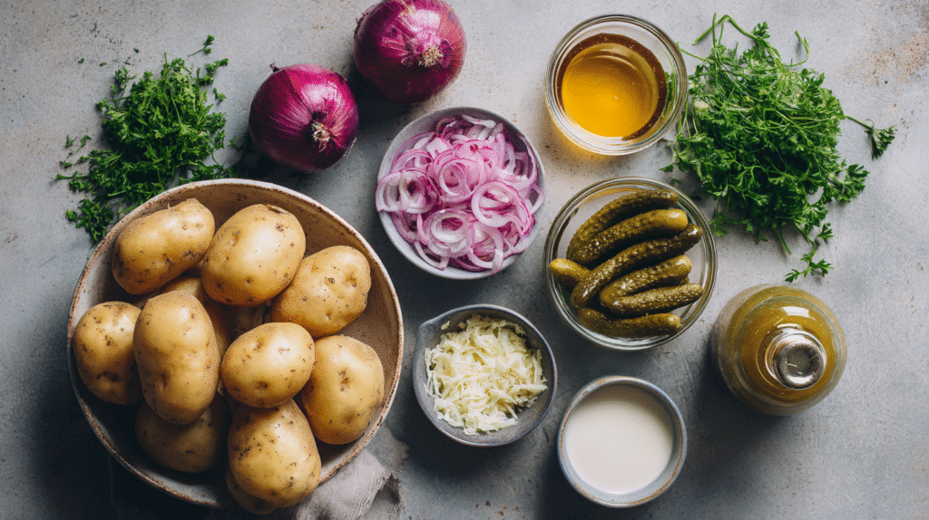 Salade de pomme de terre sans gluten : recette facile et savoureuse 6 ingrédients pour salade de pomme de terre sans gluten
