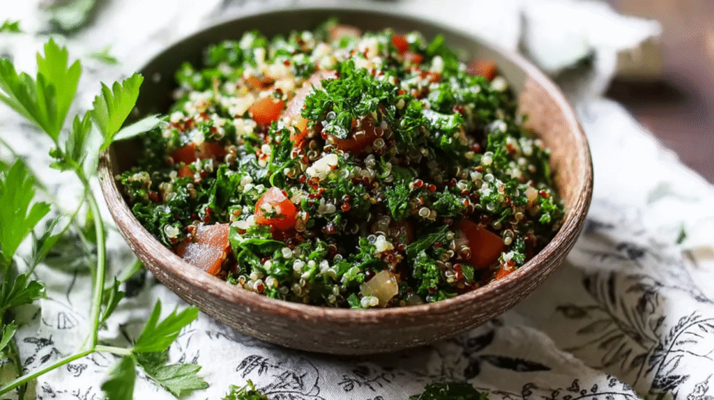 Taboulé sans gluten : recette fraîche et savoureuse pour tous 7 présentation taboulé sans gluten