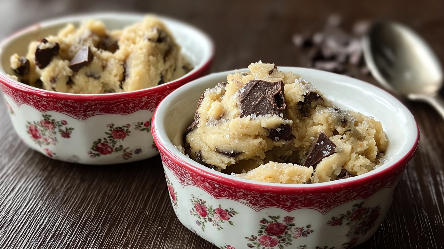 Cookie Dough Recette Sans Gluten : La Version Crue à Tester Absolument 4 Cookie dough recette sans gluten dans un bol rustique