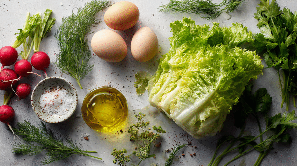 Salade Iceberg : Fraîcheur, Croquant et Recette Simple à Réussir 6 ingrédients frais pour salade iceberg sans gluten