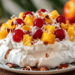 Pavlova recette facile sans gluten : le dessert fruité incontournable 5 Pavlova recette sans gluten avec crème de coco et fruits exotiques