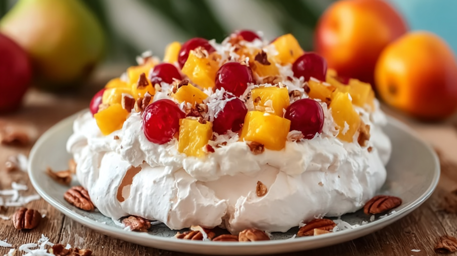 Pavlova recette facile sans gluten : le dessert fruité incontournable 4 Pavlova recette sans gluten avec crème de coco et fruits exotiques