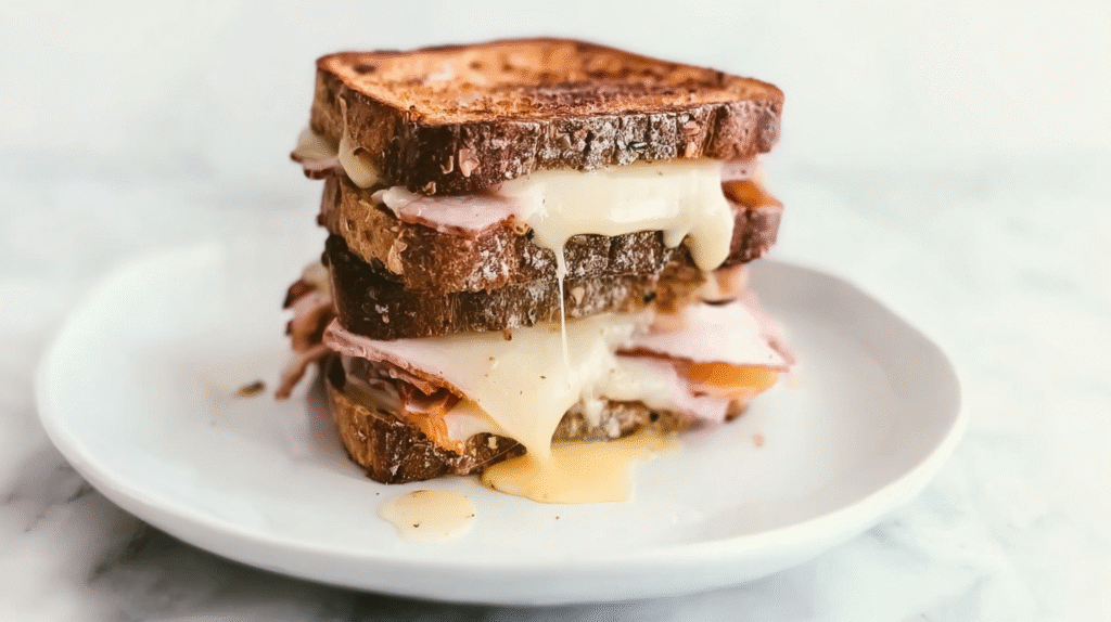 Recette croque monsieur sans gluten ultra fondante et rapide 7 Recette croque monsieur sans gluten servie à table