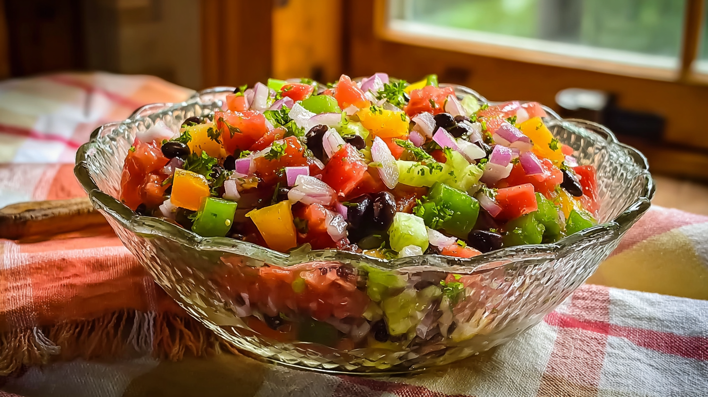 Salade sans gluten : recette rapide, colorée et 100 % maison 4 Salade sans gluten colorée dans un bol rustique