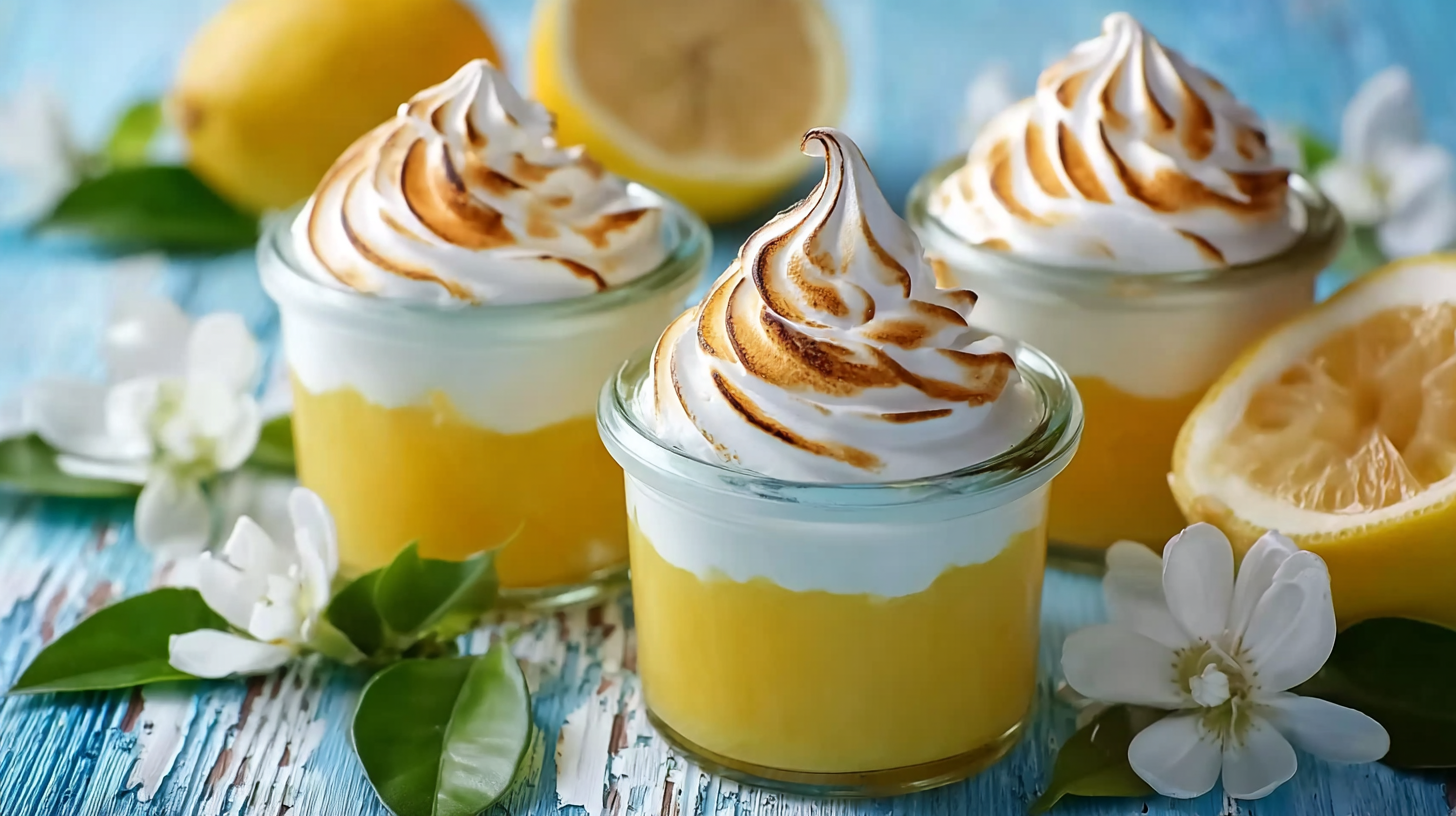 Verrine citron sans gluten : dessert frais, facile et bluffant 4 verrine citron sans gluten avec meringue dorée