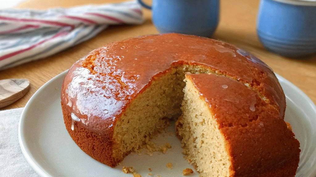 Cake IG bas moelleux : recette sans gluten facile et saine 7 Part de cake IG bas servie avec fruits rouges