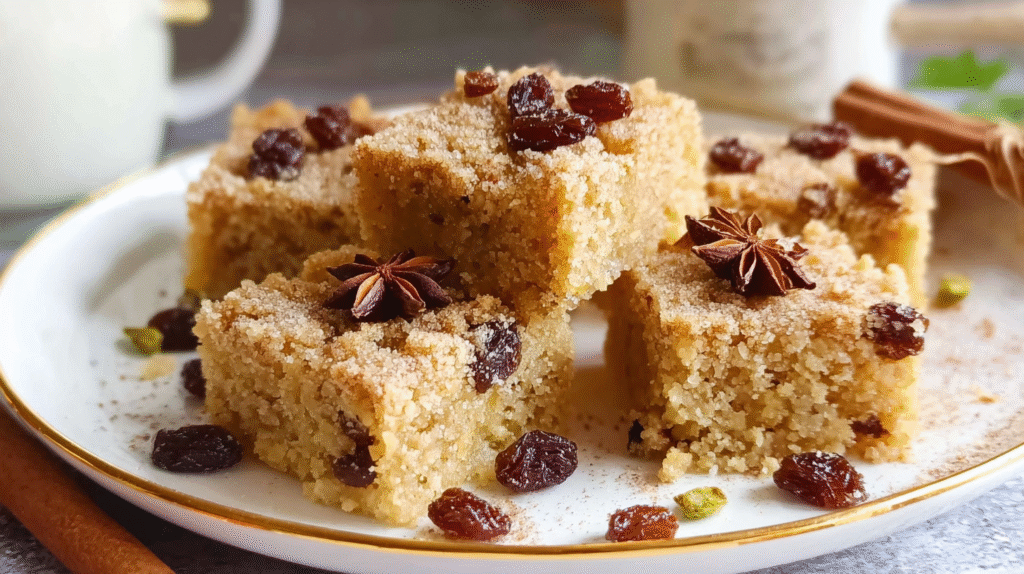 gâteau de semoule sans gluten doré et moelleux