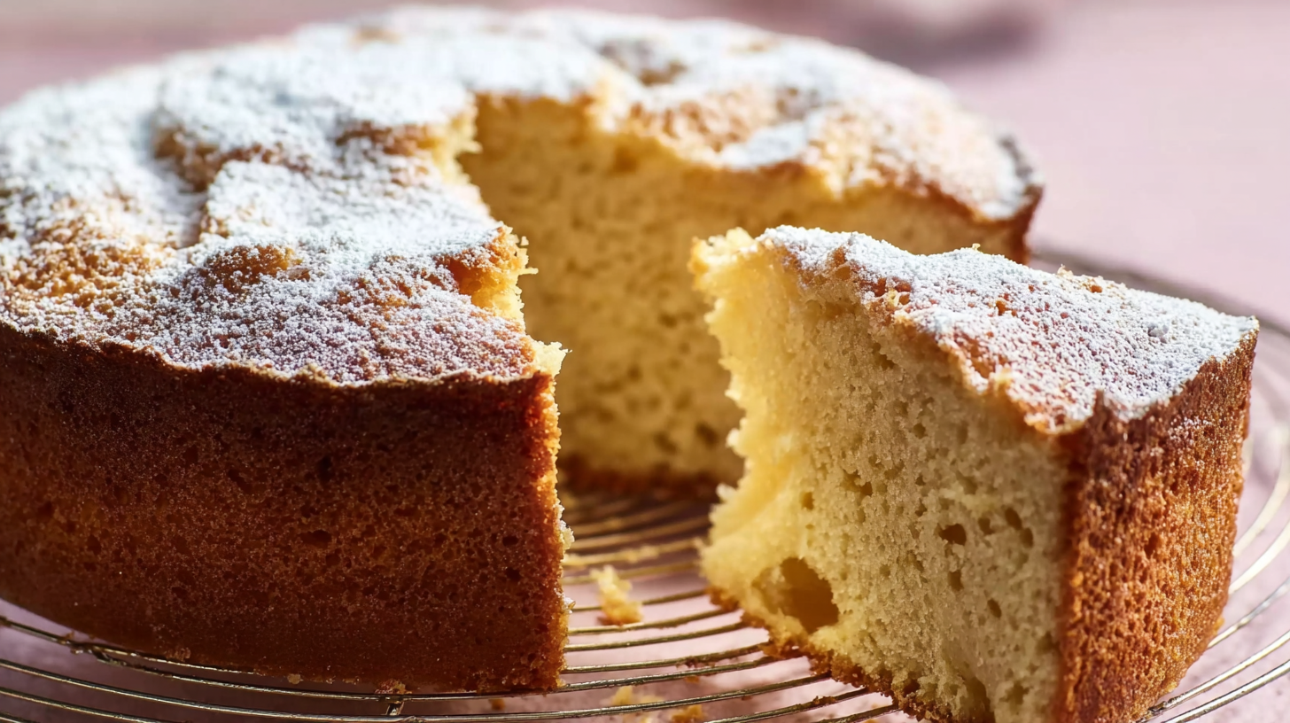 Gâteau sans œuf : Recette Moelleuse et Facile Sans Compromis 4 Gâteau sans œuf doré sur table rustique