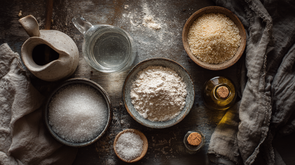 Feuille de brick sans gluten : la recette croustillante et facile 6 ingrédients pour feuille de brick sans gluten sur une table