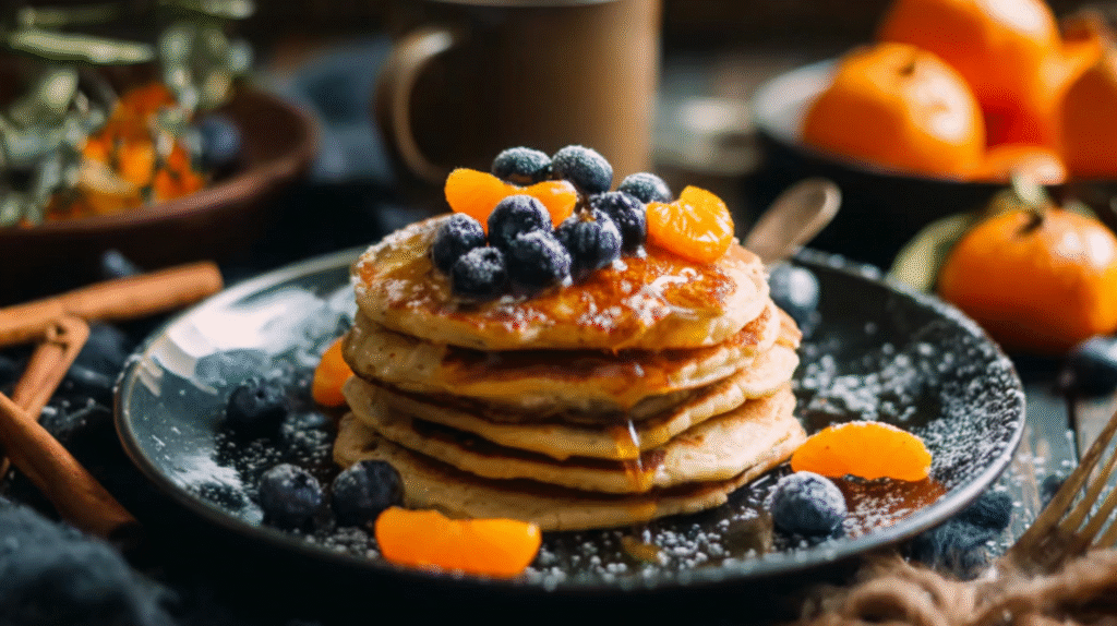 Pancake IG bas avec fruits rouges et yaourt