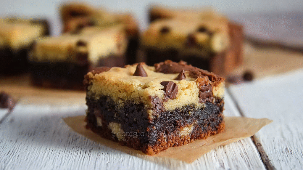 Recette brookie sans gluten : facile, fondant et ultra gourmand 7 Part de brookie sans gluten servie avec glace