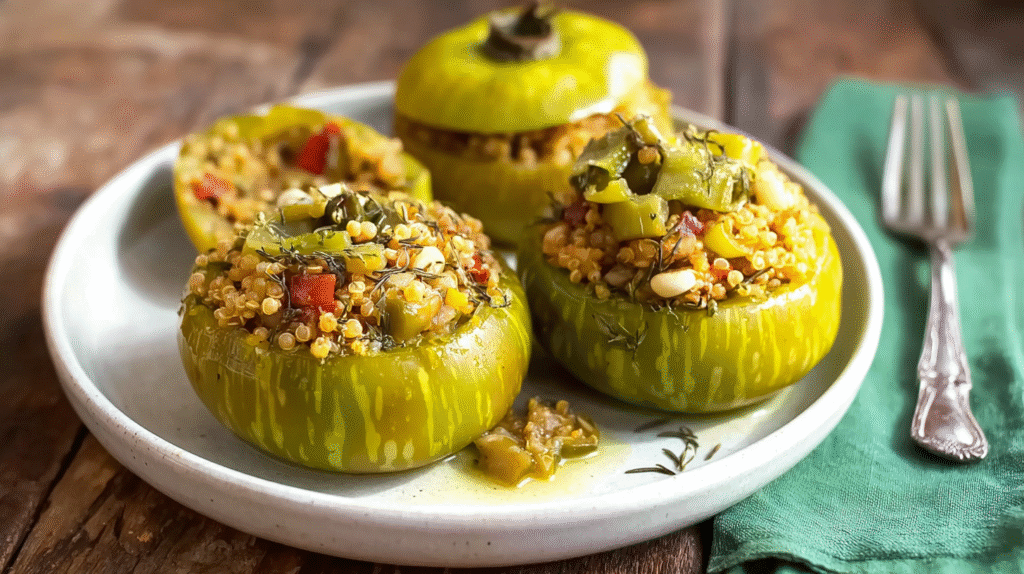 tomates farcies sans gluten plat d’été végétarien