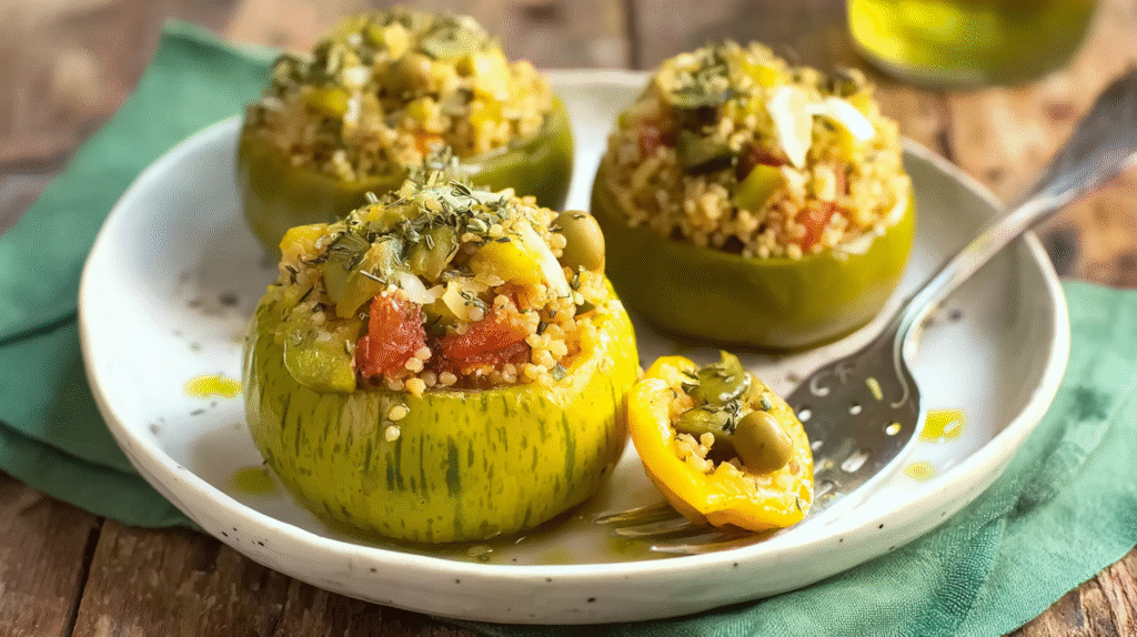 Tomates farcies sans gluten : savoureuses, faciles et végétariennes 7 tomates farcies sans gluten servies chaudes