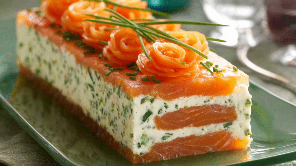 Bûche au Saumon et Fromage Frais : Recette Festive Sans Gluten 7 Bûche au saumon servie avec salade