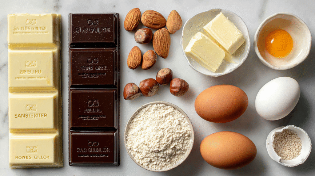 Bûche aux Deux Chocolats Sans Gluten : Recette Festive et Facile 6 Ingrédients sans gluten pour bûche aux deux chocolats