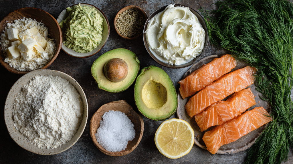 Macarons salés au saumon fumé et crème d’avocat citronnée faciles et sans gluten 6 ingrédients des macarons salés au saumon fumé et crème d’avocat citronnée