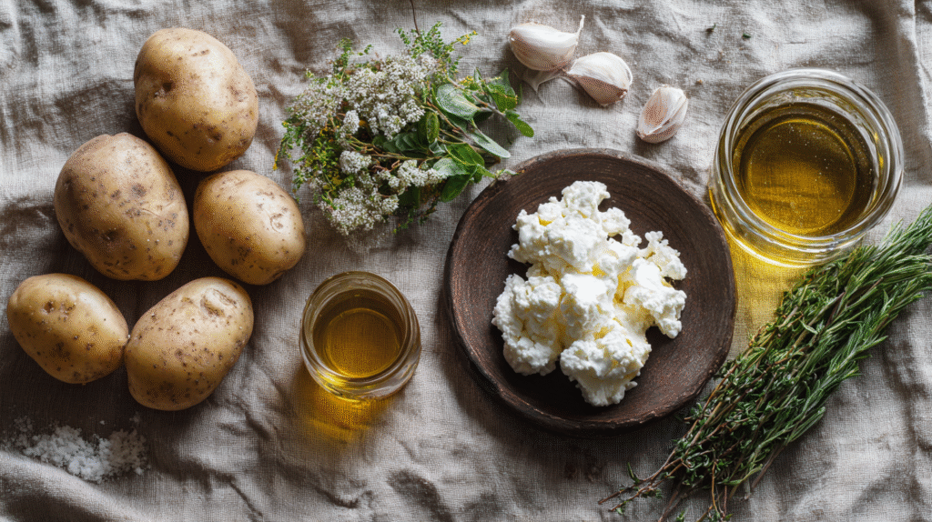 Pomme de terre farcie chèvre miel gourmand : simple, crémeuse et savoureuse 6 Ingrédients pour pomme de terre farcie chèvre miel