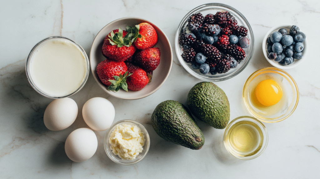 ingrédients pour smoothie protéiné sans gluten