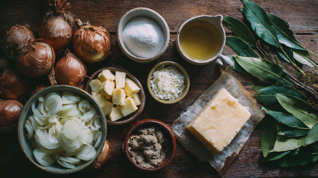 Soupe à l’oignon sans gluten : recette simple et réconfortante 6 ingrédients pour soupe à l’oignon sans gluten