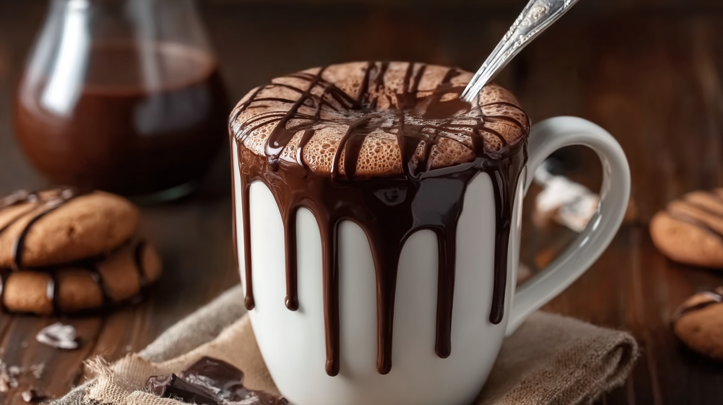 Le Vrai Chocolat Chaud Maison – Une Recette Authentique et Réconfortante 4 Le vrai chocolat chaud maison dans une ambiance hivernale rustique