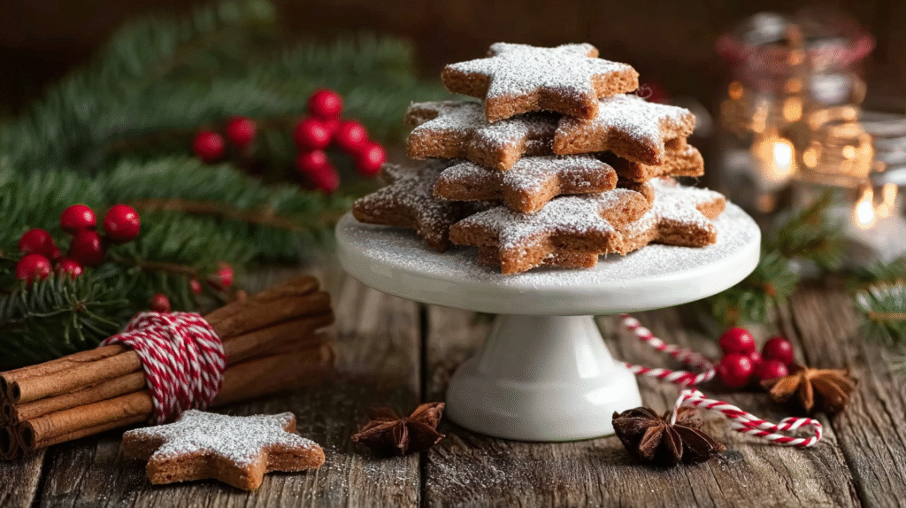 Petits sablés de Noël à la cannelle sans gluten : recette fondante et simple 7 Petits sablés de Noël à la cannelle dorés et prêts à servir