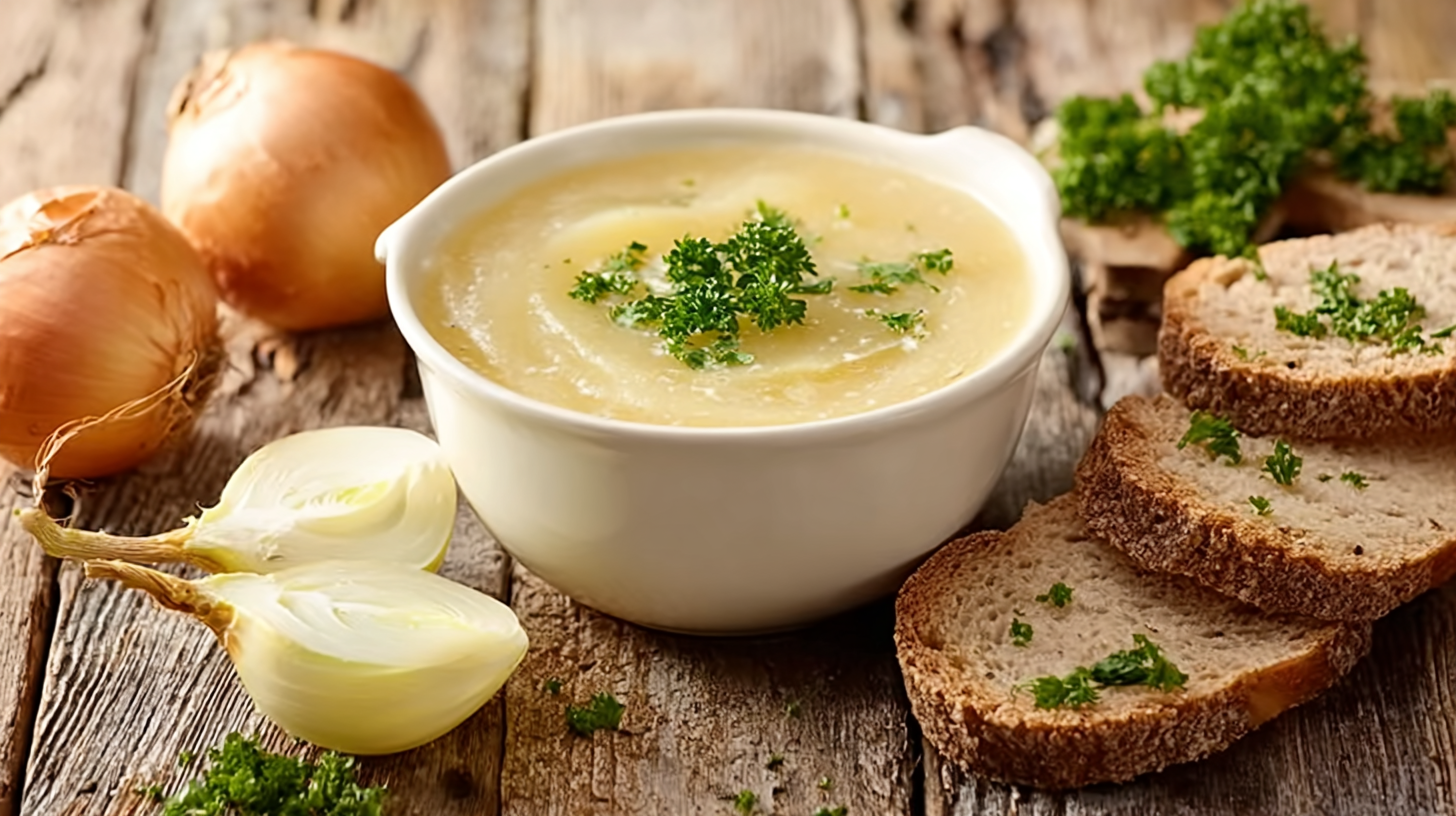 Soupe à l’oignon sans gluten : recette simple et réconfortante 4 soupe à l’oignon sans gluten maison avec fromage fondu