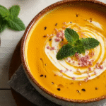 Soupe Butternut Veloutée : Recette Facile et Sans Gluten à Adopter 5 soupe butternut crémeuse dans un bol fumant