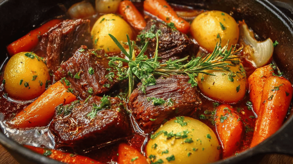 Bœuf Mode comme Autrefois : Recette Fondante Sans Gluten 7 Bœuf Mode comme Autrefois servi avec purée