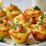 Bouchées Apéritives aux Poireaux et Saumon Fumé Sans Gluten 5 Bouchées apéritives aux poireaux et saumon fumé sans gluten