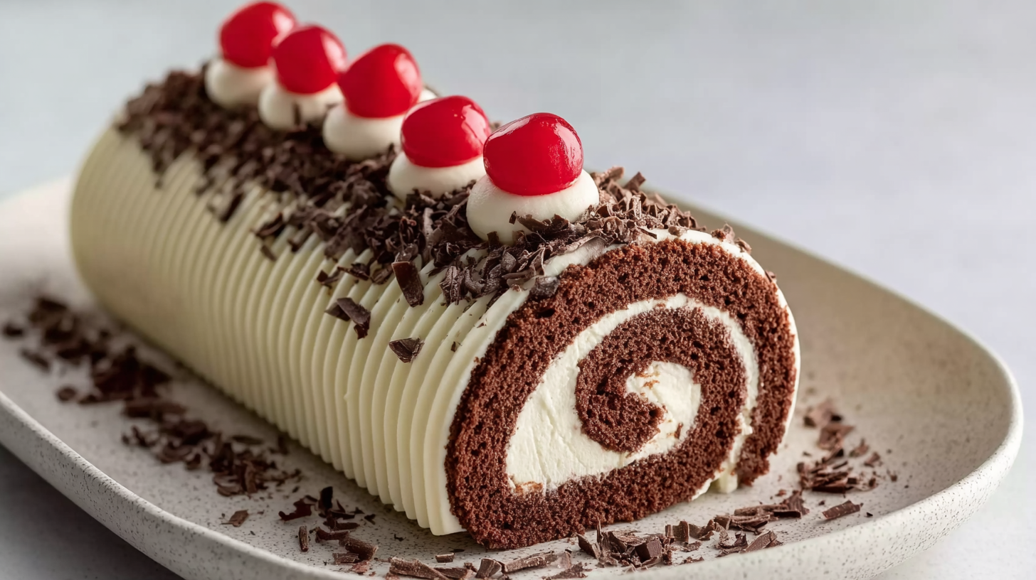 Bûche Mascarpone Chocolat : Recette Sans Gluten Facile et Gourmande 4 Bûche mascarpone chocolat sans gluten sur table rustique