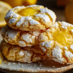 Cookies au Citron Express sur planche en bois avec citron