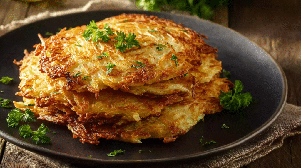 Crique ardéchoise sans gluten servie avec salade